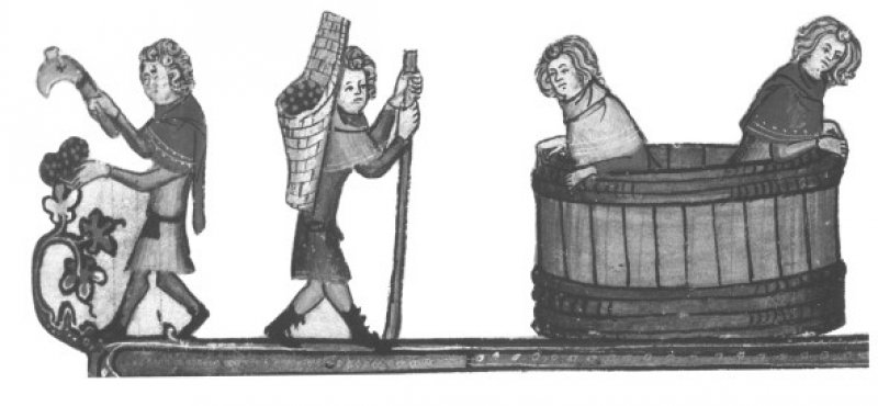 Weinkelterung um 1440